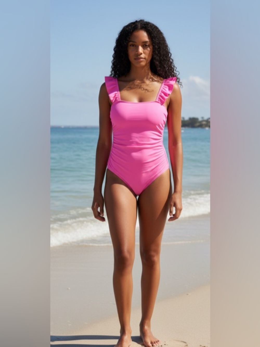 NWT- XL Eomenie Soft Pink
Square Neck Ruched Cutout Back Slimming Swimwear